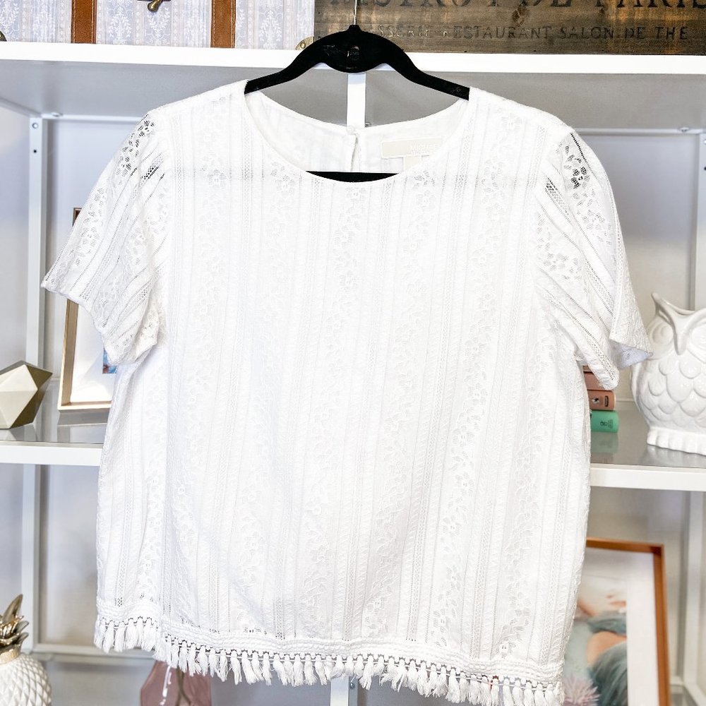 Michael Kors White Lace Top